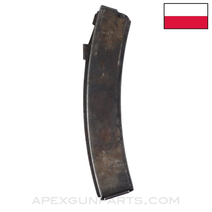 Polish PPS-43 Magazine, 35rd, Steel, Blued, 7.62x25 *Good*