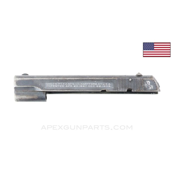 Colt 1903 Pocket Hammerless Slide, Blued, .32 Cal, 7.65mm, *Good*