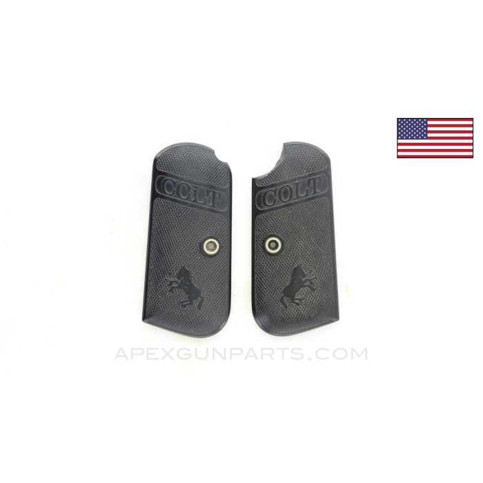 Colt 1903 Pocket Hammerless Grips, Left & Right, Chipped Right Side *Good*