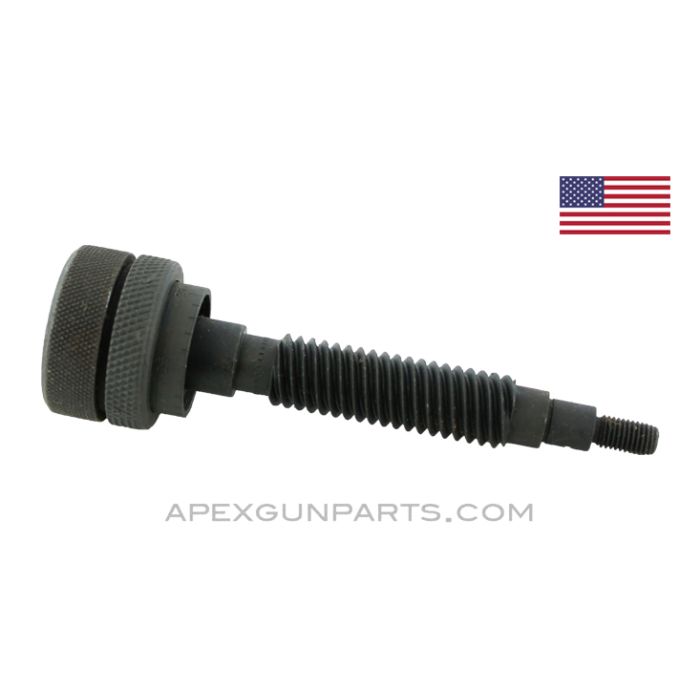 T&E Traversing Handwheel and Screw Assembly, Fits M2 Tripod, 1919 Browning .30, Refinished *Very Good*