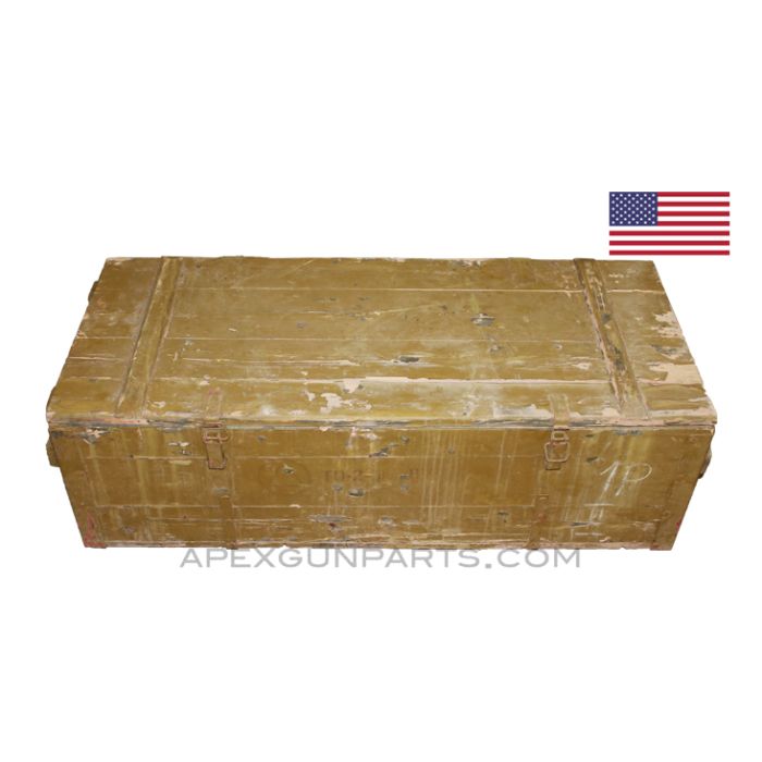 Thompson 1928A1 Wood Storage Crate, T6, OD Green, *Fair* Sold *As Is*