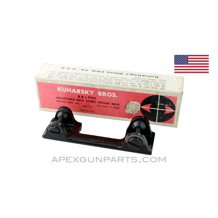 Remington 788 B & L Adjustable Rifle Scope Mount Base, Kuharsky Bros *NIW*