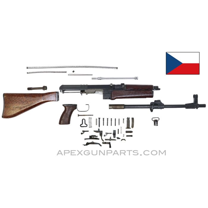 Czech VZ-58 Fixed Stock Parts Kit ,15.5" Populated Barrel, Factory Finish, Composite Furniture, 7.62x39 *Good* 