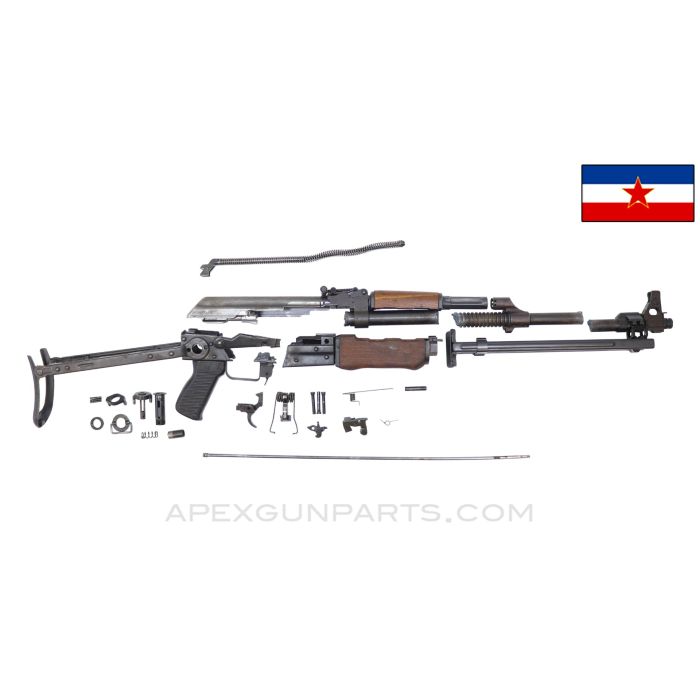 Yugoslavian M72AB1 (RPK) Parts Kit, w/Underfolder Stock & Detachable Bipod, 7.62X39 *Good* 