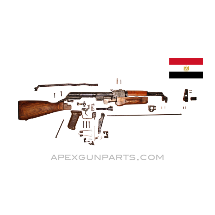 Egyptian AKM Parts Set w/ Laminated Wood Stock, 7.62X39 *Very Good* 