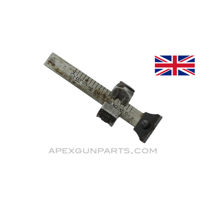 Enfield #1 MK III Rear Sight Leaf with Backsight & Slide Assembly, *Good*