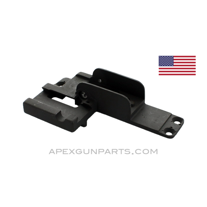 Browning M2 .50 Cal. Rear Sight Base, Stripped, Early Style w/ Scope Base, Parkerized, *Very Good*