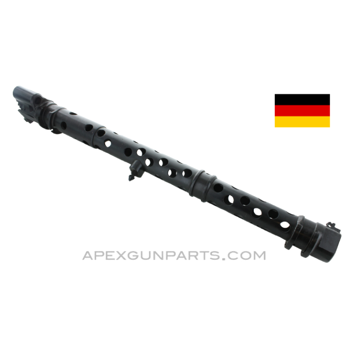 German WWII MG-34 Barrel Jacket, AR & Waffen Marked, Stripped, Blued, *Good* 