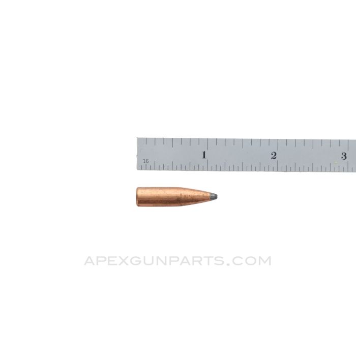 7mm Spitzer Soft Point Bullets, 140 Grain, Flat Base, .28" Diameter, Bag of 100
