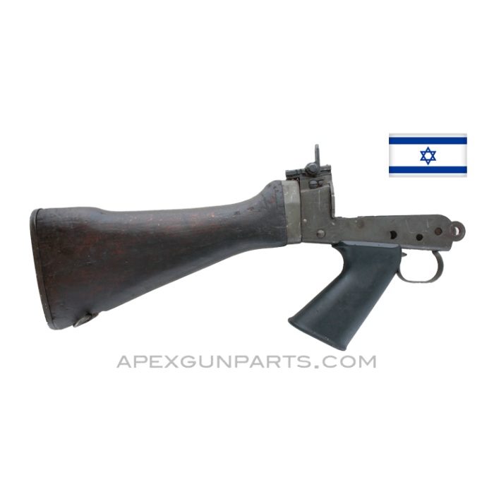 Israeli FAL Buttstock Assembly, With Lower, Stripped, *Good*