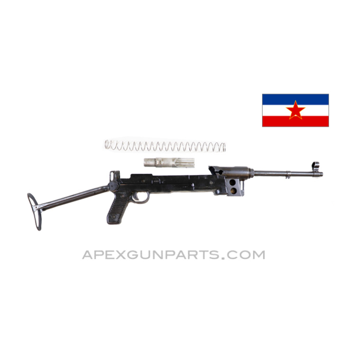Yugoslavian M56 SMG Parts Kit , Original 9.75" Barrel, Folding Stock, Incomplete, 7.62x25, *Good* 