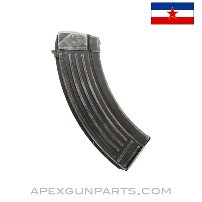 AK-47 Magazine w/Bolt Hold Open, 30rd Steel, Yugoslavian M64, 7.62X39 *Good* 