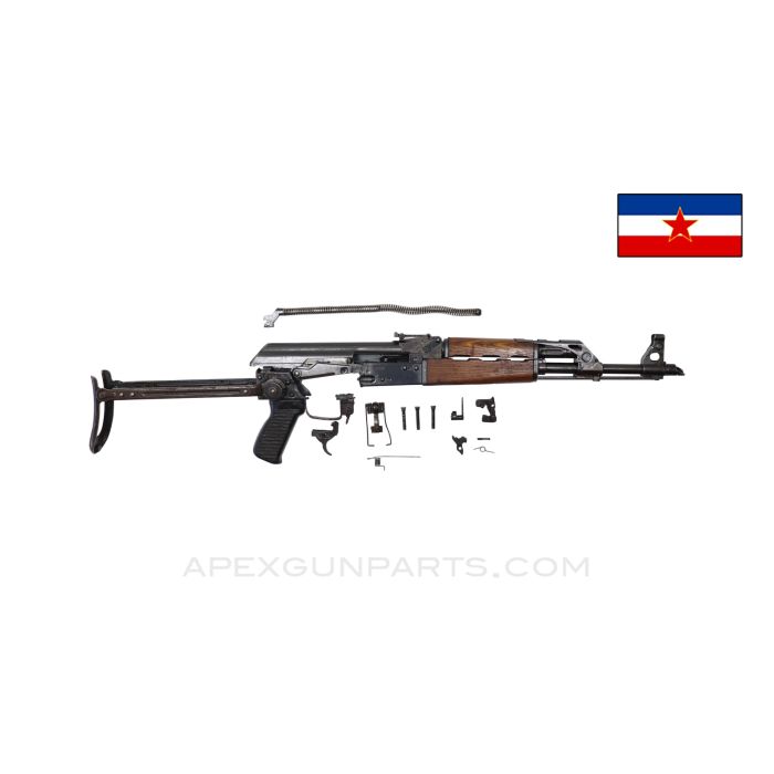 Yugoslavian M70AB1 Underfolder Parts Kit, w/ Original Populated Barrel, Stamped, Matching, 7.62x39 *Good* 