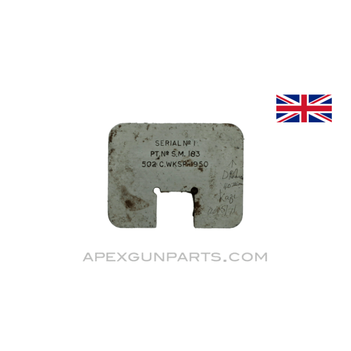 British Armorer's Gauge Plate, SM183, *Good*