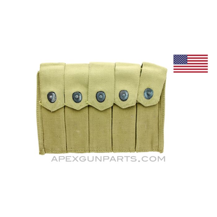 Thompson SMG 5 (20rd) Magazine Divided Pouch, Canvas *Very Good* 