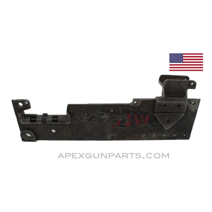 Browning 1919 Left Hand Side Plate (LHSP), w/ Rear Sight Base, Pawl Bracket & Extractor Guide, .30-06 *Good* 