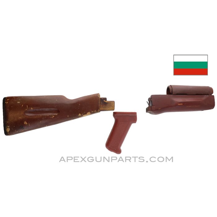 Bulgarian AK-74 Stock Set, Wood, Painted *Good*