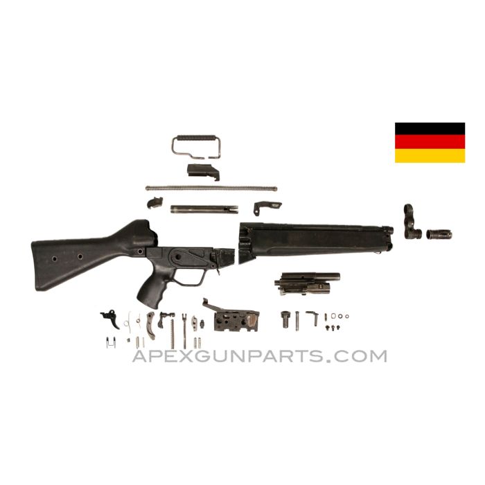 HK33 Rifle Parts Set, Black Polymer Furniture, .223 / 5.56 *Good* 