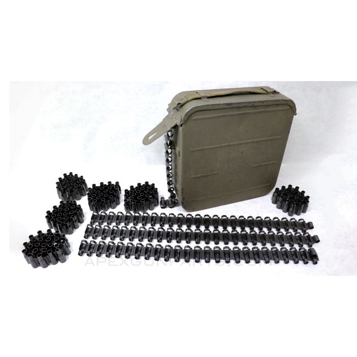 SG-43 / SGMT / PKM / Maxim Belts in Ammunition Can, (10) 25rd links, 250rd, 7.62X54R *Very Good*
