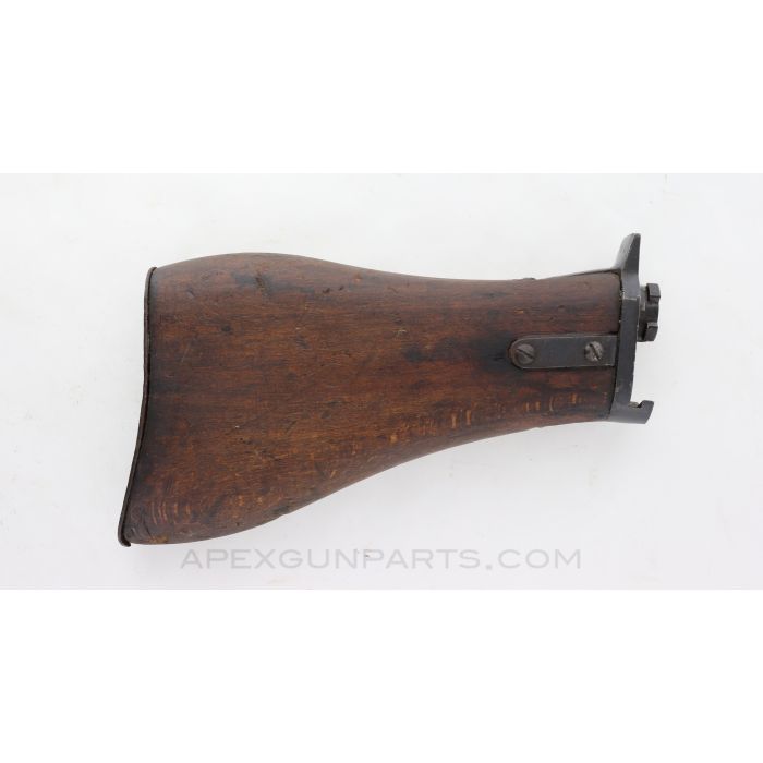 1914 Lewis Gun Buttstock Assembly, w/ Late Tang, Bantam Length *Good* 