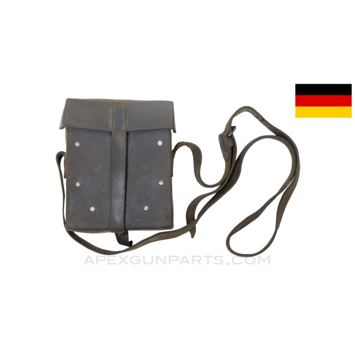 MG-34 Gunner Tool Pouch, w/ Shoulder Strap, No Tools, Leather, *Good*