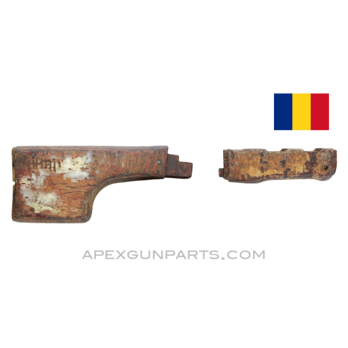 Romanian RPK Clubfoot Stock and Lower Handguard *Fair*