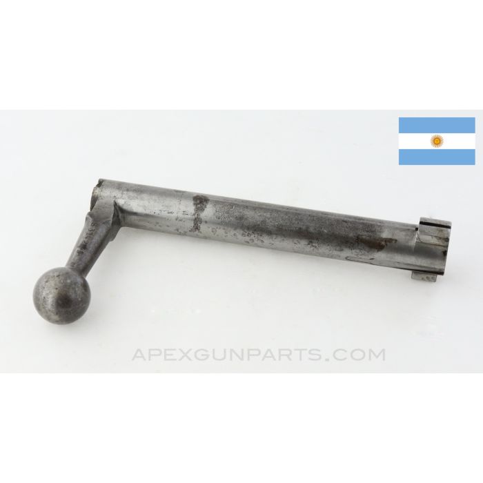 M1891 Argentine Mauser Bolt Body w/ Extractor, Straight Handle, Stripped, In The White, 7.65X53 *Very Good*