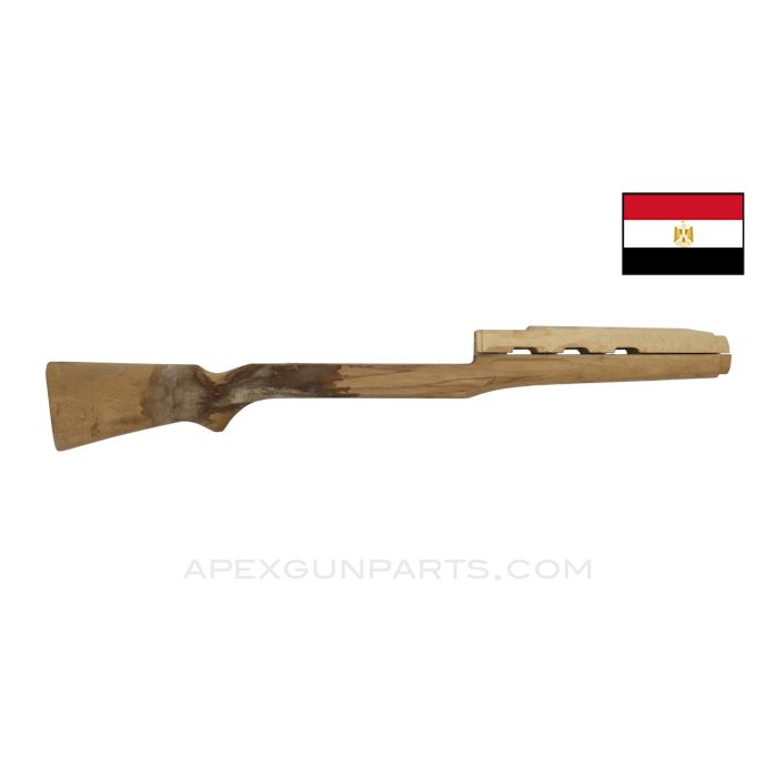 Egyptian Rashid Carbine Stock, w/ Handguard, Water Stained, Unfinished, *As-Is*
