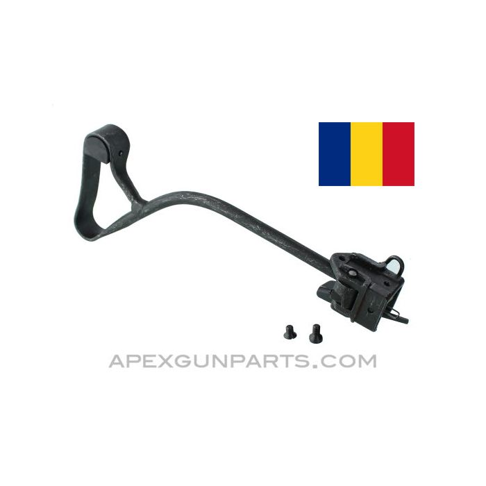 Romanian AKM Side Folding Stock Assembly with Screws, Lever Type, Blued, 7.62x39, *NEW* 