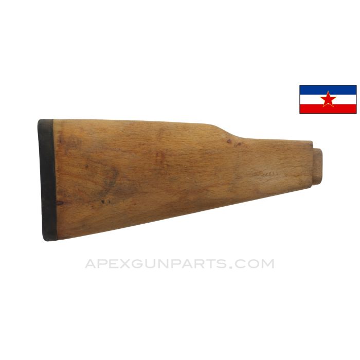 Yugoslavian M70 AK47 Butt Stock, has Water Spots / Stained, w/Butt Pad *Unused*