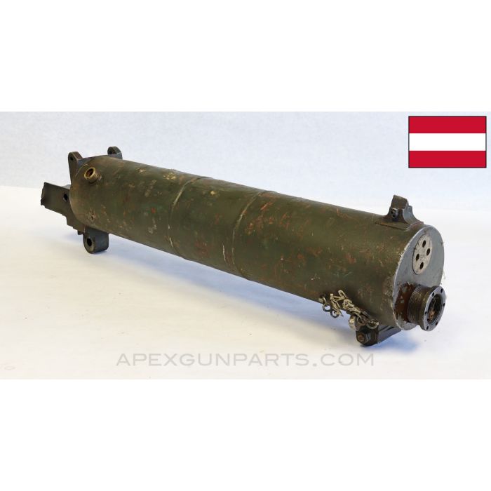 Schwarzlose M1907 / 12 Long Water Jacket / Cut Trunnion, No Brass Fill Cap / Chain Mount Loop *Good* 