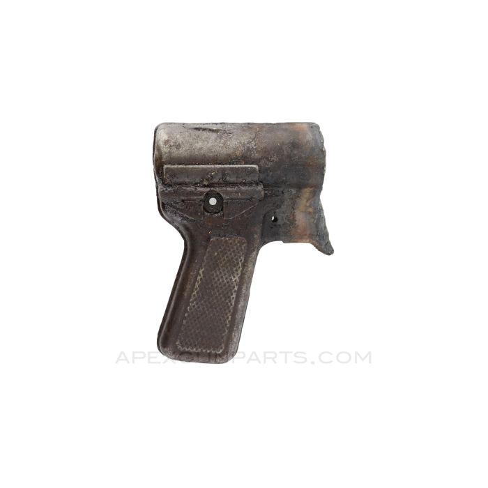 M3A1 Grease Gun Pistol Grip, w/ Rear Receiver Section, Torch Cut, Stripped *Good* 