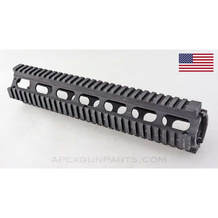 Armalite AR-15 / M16 Drop In Quad Rail Handguard, 12" Rifle Length, 2-Piece M1913, 5.56 / .308 *Excellent* 