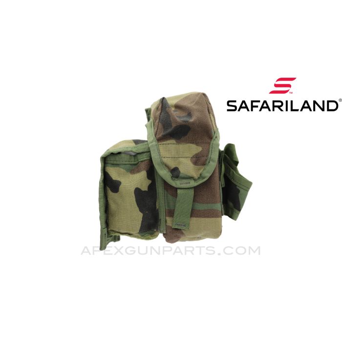 Safariland M4/AR-15 3 Magazine Pouch, Woodland Camo, *Very Good*