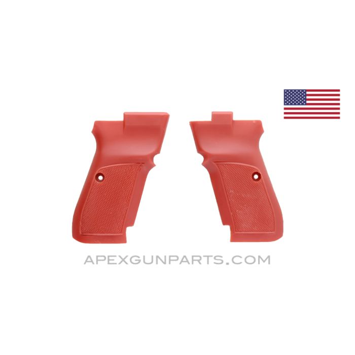 CZ82 / CZ83 Grip Panel Set, Left & Right, Orange Plastic *Excellent* 
