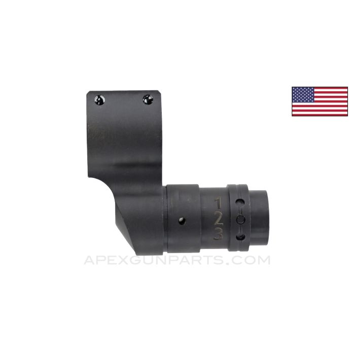 PKM Gas Block w/Numbered Settings, Black, U.S. Made *NEW*  