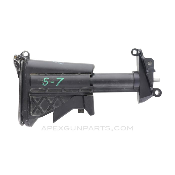 M249 Collapsible Buttstock, 5 Position w/ Hydraulic Buffer, Early Style, USGI Issue *Good*  