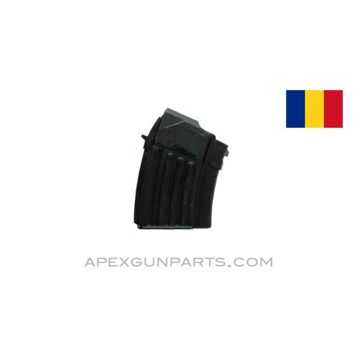 AK-47 Magazine, 10rd Double Stack, 7.62x39, Romanian, Blued Steel *NOS* 