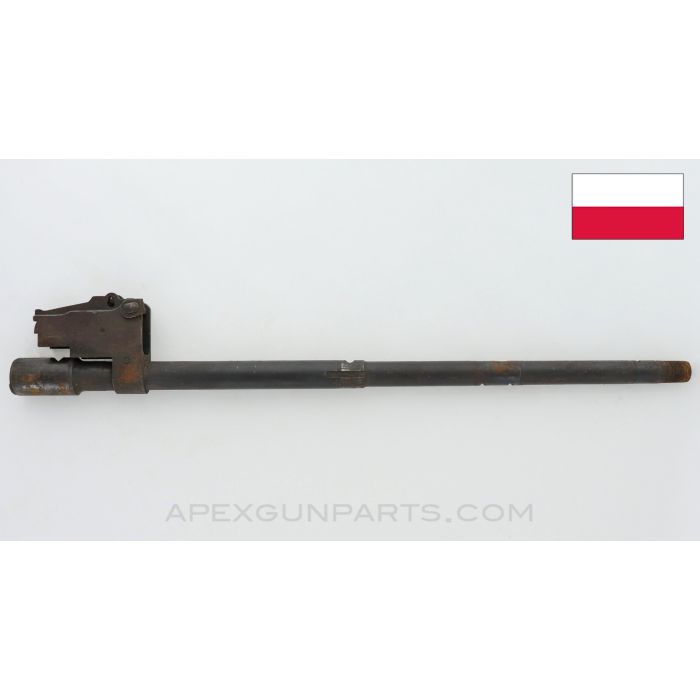Polish AK-47 Barrel, 16", w/ Stripped Rear Sight Block, Chrome Lined, Cold Hammer Forged, Stripped, 7.62x39 *Poor / Pitted*