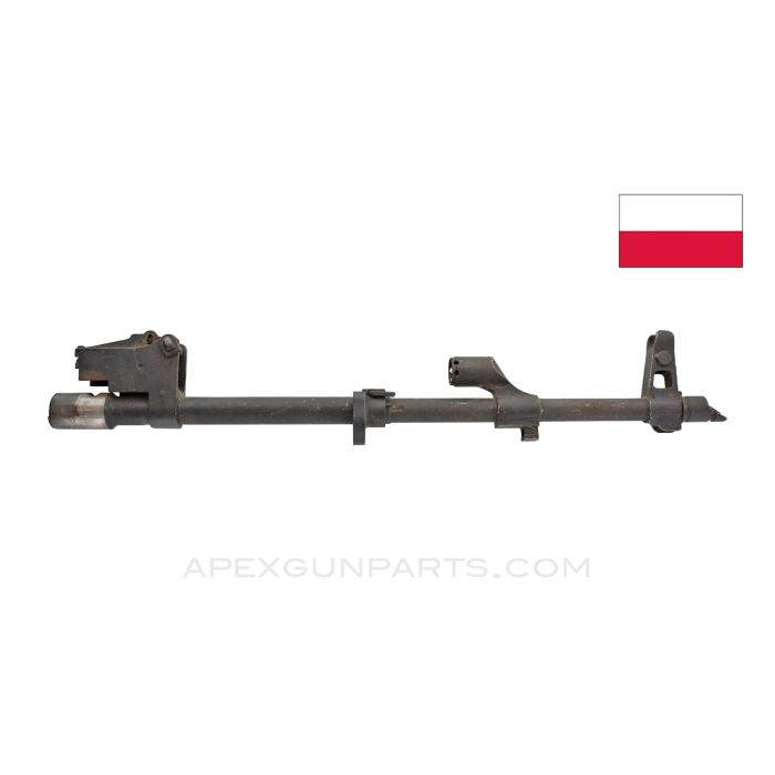 Polish AK-47 / AKM Barrel Assembly, 16", Chrome Lined, Cold Hammer Forged w/Slant Brake *Fair / Pitted* 