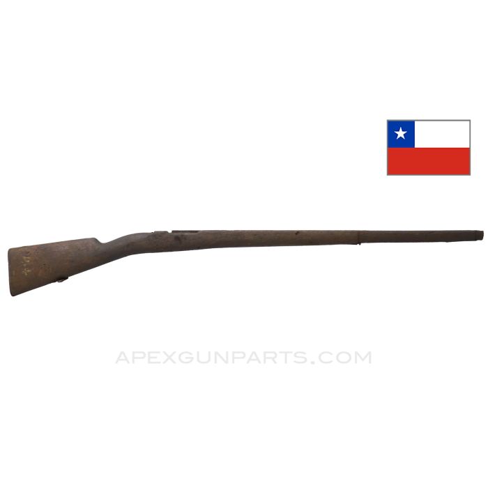 Chilean M93 / M95 Mauser Stock, 44.5", Stripped, Small Ring, Wood *Fair*  Sold *As Is* 