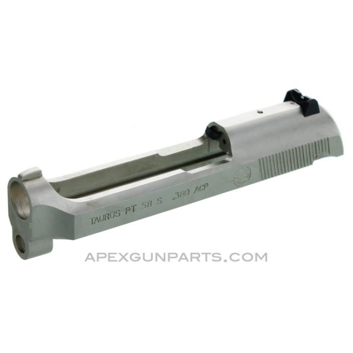 Taurus PT 58 S Slide, Nickel, Complete, .380 ACP, *NOS* 