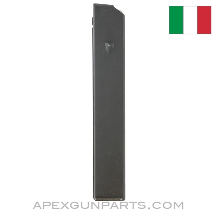 Beretta SMG Magazine, 32rd, Single Witness Hole, 9X19 NATO, Parkerized *NOS* 