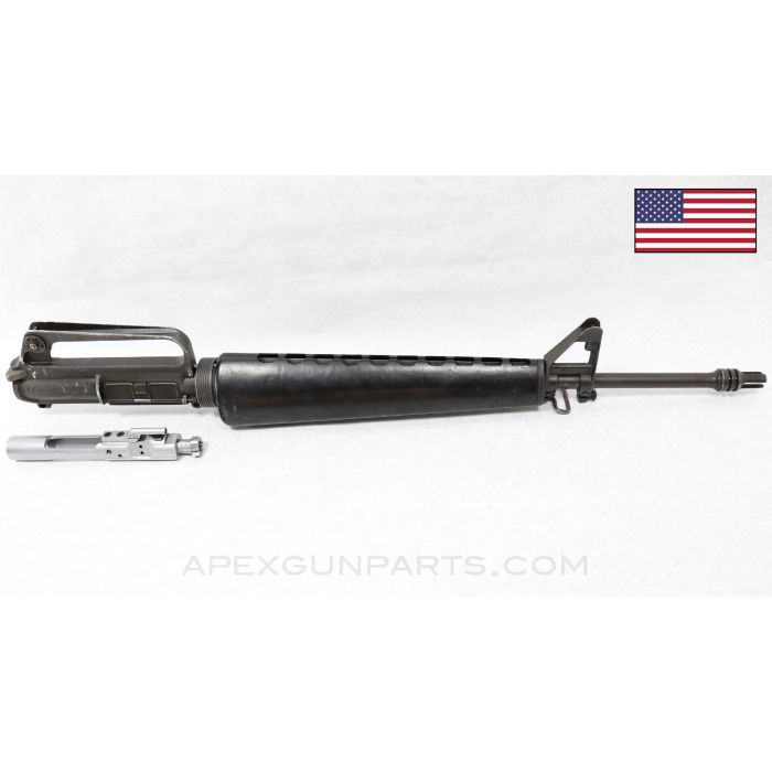 Colt 601 M16 Upper Assembly, 20" Barrel, Early Slick Side Chrome Bolt Carrier, Duckbill Flash Hider *Very Good* 