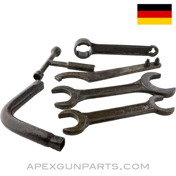 German 35 / 36 Anti-Tank Artillery Tool Set, 6-Piece, WWII Finnish Issued, Steel *Very Good*