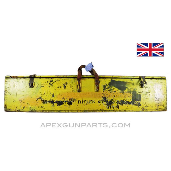 Enfield #4 MK1(T) Sniper Chest #15 MK 1, Yellow Painted Wood *Fair* 