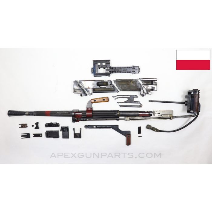  Goryunov SGMT Cutaway Parts Set, w/ Torch Cut Receiver and Drilled Barrel, Solenoid Spade Grip, 7.62x54R *Good* 