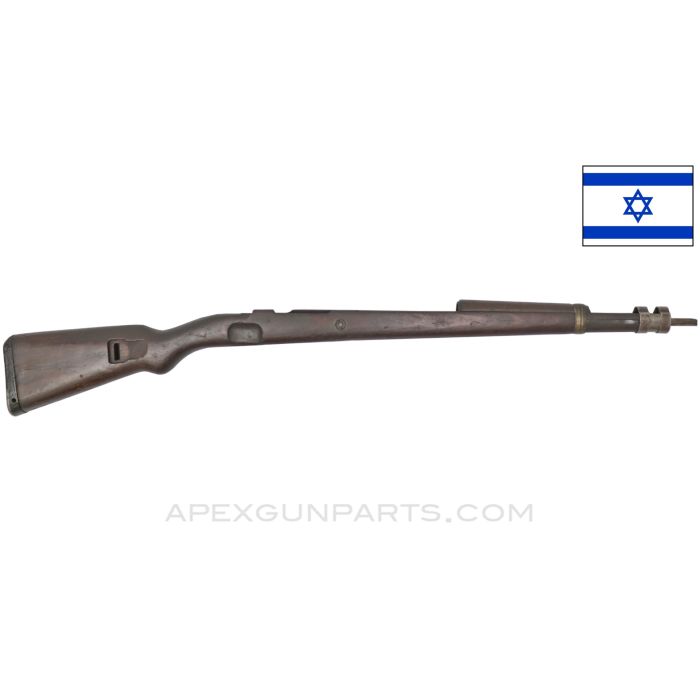 Israeli K98k Mauser Stock Assembly, 38", Wood, w/ Hand Guard & Metal Fittings, Waffen Marked, *Good*