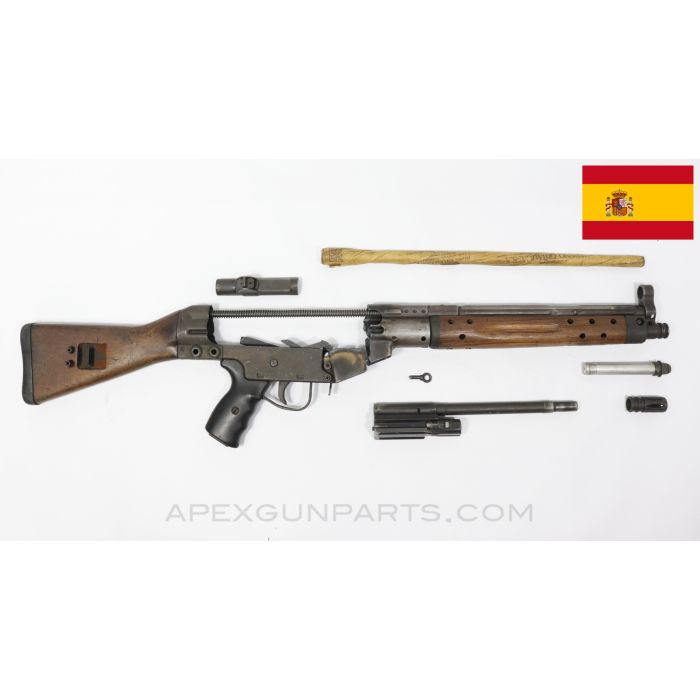 CETME Model C Rifle Parts Kit, w/ NIW Spanish Barrel, 17.5", 7.62 NATO / .308, *Very Good*