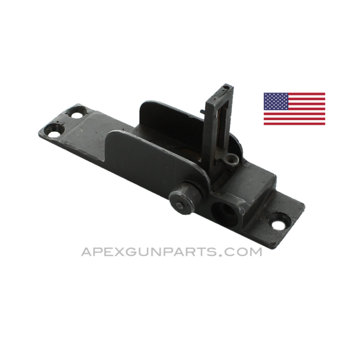 Browning M2 .50 Cal. Project Rear Sight Assembly, Early Model, Modified Base, Incomplete *Good* 